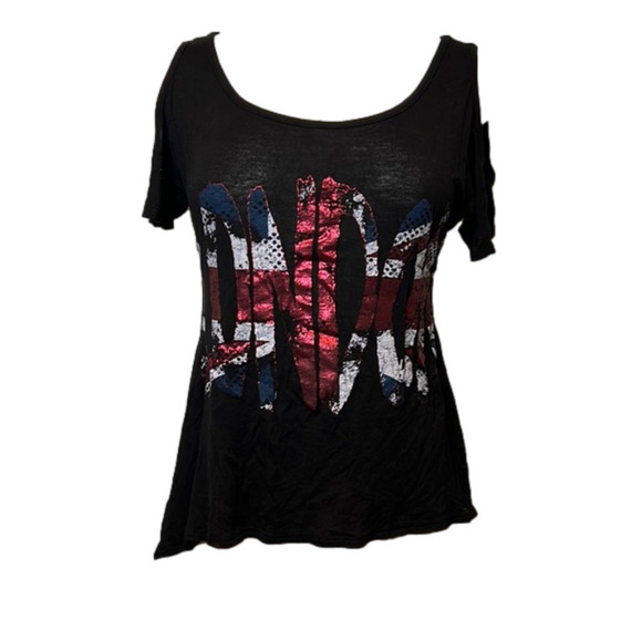 Joyce Leslie Women’s London Cold Shoulder Top - Picture 1 of 9